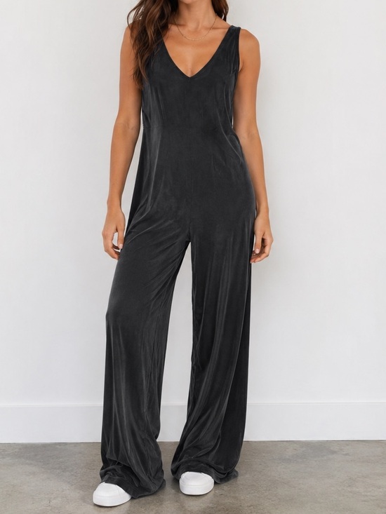 lululemon athletica Pants - Lululemon Principal Dancer Jumpsuit - Romper Black Wide Leg Flowy Draped *Rare*